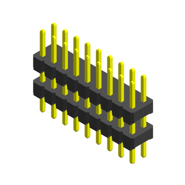 2.54mm double row board spacer dual straight male header