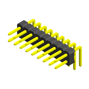2.0mm pitch double row right angle pin header