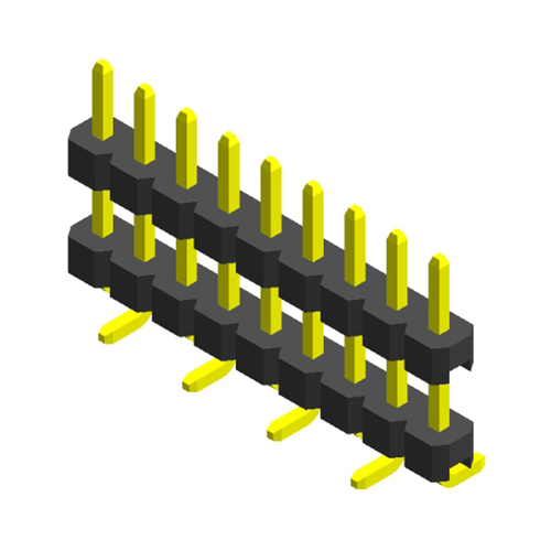 2.0mm pitch single row board spacer S.M.T pin header